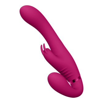 Suki - Vibrerende Strapless Strap-on Rabbit - Roze