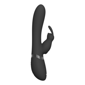 Taka - Inflatable and Vibrating Rabbit Vibrator - Black