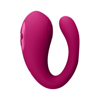 Yoko - Triple Action Vibrator Dual Prongs met Clitorale Pulsatiegolf