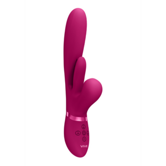 Kura - Duwende G-Spot Vibrator met Flapper Tong en Pulse Wave Stimulator - Roze