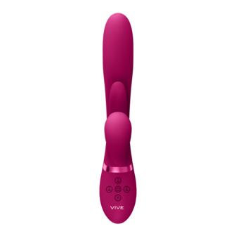 Kura - Duwende G-Spot Vibrator met Flapper Tong en Pulse Wave Stimulator - Roze