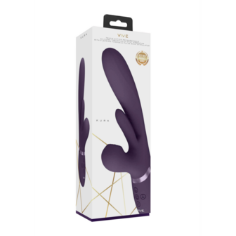 Kura - Duwende G-Spot Vibrator met Flappertong en Pulse Wave Stimulator - Paars