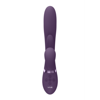 Kura - Duwende G-Spot Vibrator met Flappertong en Pulse Wave Stimulator - Paars