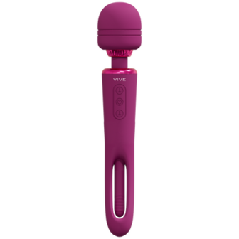 Kiku - Dubbelzijdige Wand met Innovatieve G-Spot Flapper Stimulator - Roze