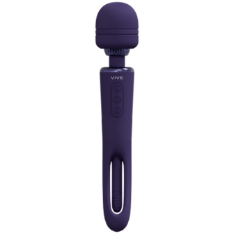 Kiku - Dubbelzijdige Wand met Innovatieve G-Spot Flapper Stimulator - Paars