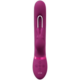 Mika - Triple Motor - Vibrerende Rabbit met Innovatieve G-Spot Flapper Stimulator - Roze