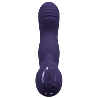 Yumi - Triple Motor G-Spot Vingerbeweging Vibrator en Flickerende Tong Stimulator - Paars