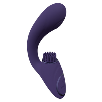 Gen - Triple Motor G-Spot Vibrator met Pulse Wave en Vibrerende Borstels - Paars