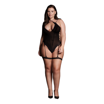 Metis XVI - Body met Jarretels en Kruisling - Plus Size