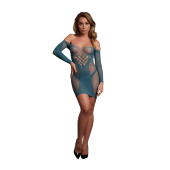 Langsleeve Net Mini Dress - One Size