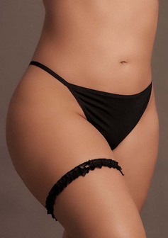 Noel - Elastische Kanten Garter met Gouden Details - Plus Size