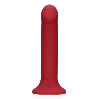 Non-Phallic Vibrerende Dildo - Groot - Framboos Rood