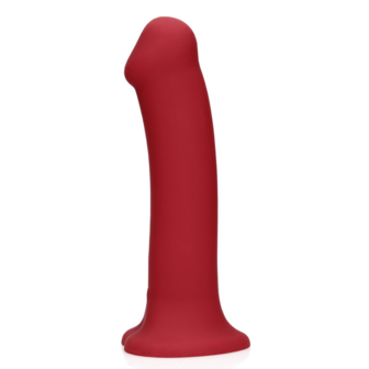 Non-Phallic Vibrerende Dildo - Groot - Framboos Rood