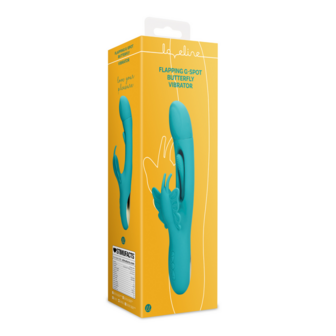 Flapper G-Spot Vlinder Vibrator - Pauwblauw