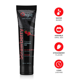 Lube Tube Aardbei - Waterbased Lubricant - 3 fl oz / 100 ml