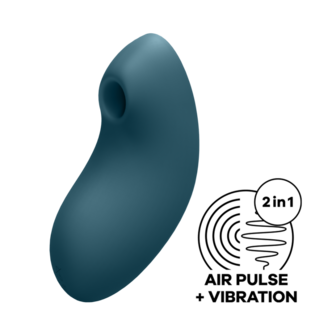 Vulva Lover 2 - Dubbele Luchtdruk Vibrator - Blauw