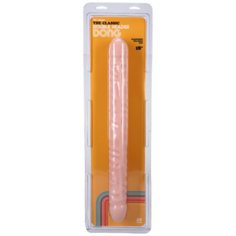 Geaderde Dubbele Kop - Dildo met Dubbele Einden - 18 / 45 cm