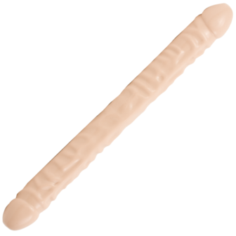 Geaderde Dubbele Kop - Dildo met Dubbele Einden - 18 / 45 cm