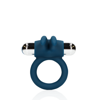 Vibrerende Rabbit Cock Ring - Baltisch Blauw