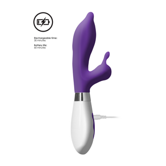 Adonis - Oplaadbare Rabbit Vibrator - Paars