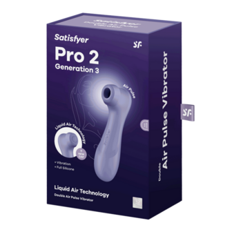 Pro 2 Generatie 3 - Double Air Pulse Vibrator - Liquid Air - Lila