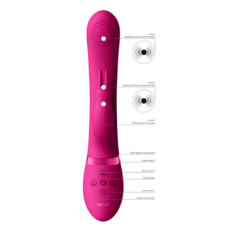 Mei - Dual Pulse-Wave  Vibrating C-spot  G-Spot Rabbit - Roze