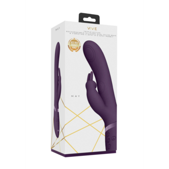 May - Dual Pulse-Wave  Vibrating C-spot  G-Spot Rabbit - Paars