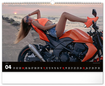 Sexy Wandkalender Girls and Bikes 2027