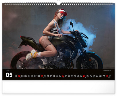 Sexy Wandkalender Girls and Bikes 2027