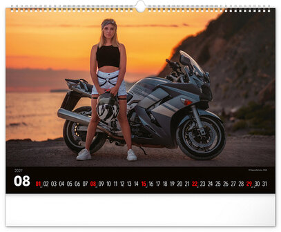 Sexy Wandkalender Girls and Bikes 2027