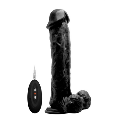 Vibrerende Realistische Cock met Scrotum - 11 / 28 cm