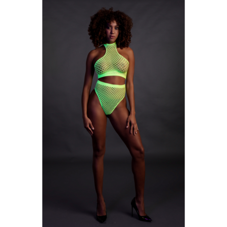 Turtle Neck en High Waist Slip - One Size - Neon Groen