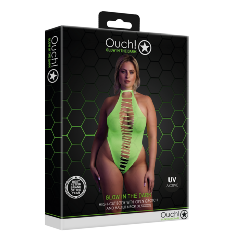 High-Cut Body - Plus Size - Neon Groen