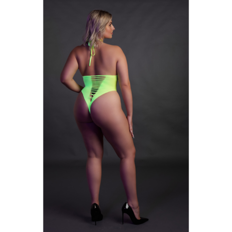 High-Cut Body - Plus Size - Neon Groen