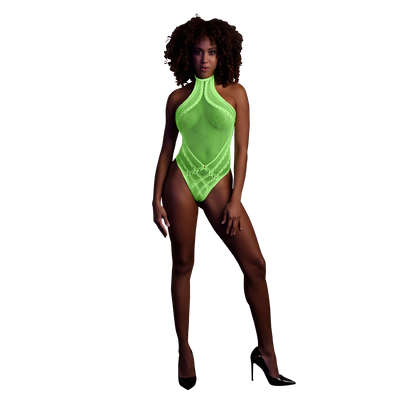 Body met Halter Neck - One Size - Neon Groen