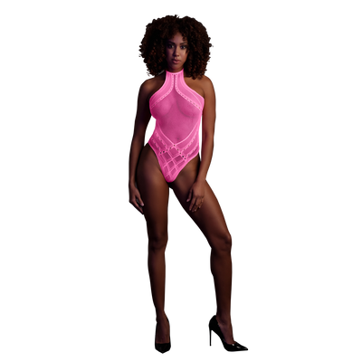 Body met Halternek - One Size - Neonroze