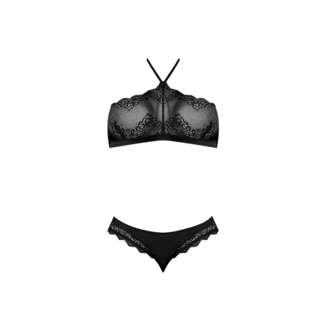 Halter Bandeaux en Panty Set - 2X - Zwart