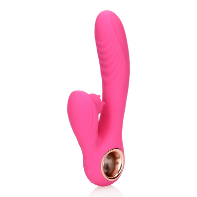 Tongue Flickering en Heating Rabbit Vibrator - Exuberant Pink