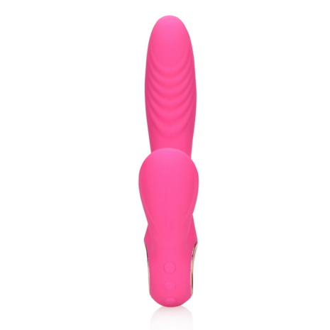 Tongue Flickering en Heating Rabbit Vibrator - Exuberant Pink