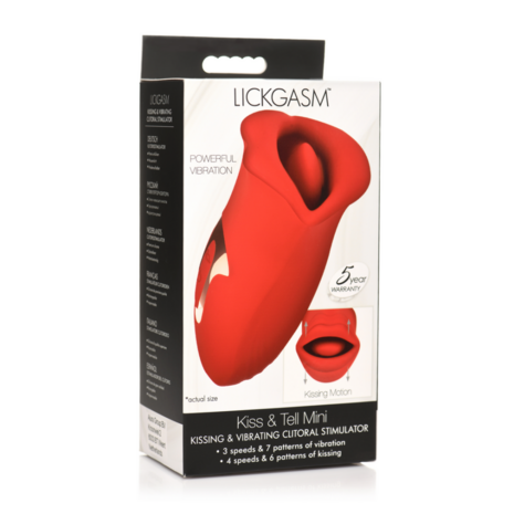 Kiss and Tell - Silicone Kissing en Vibrerende Clitorisstimulator - Rood