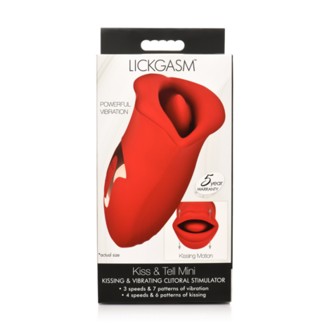 Kiss and Tell - Silicone Kissing en Vibrerende Clitorisstimulator - Rood