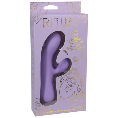 Aura - Rechargeable Silicone Rabbit Vibe - Lilac