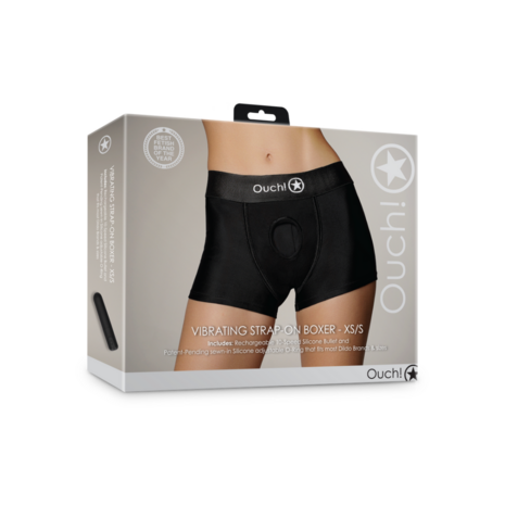 Vibrating Strap-on Boxer - XS/S - Black