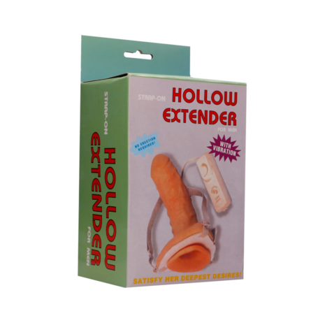 Hollow Vibrating Strap-On Extension