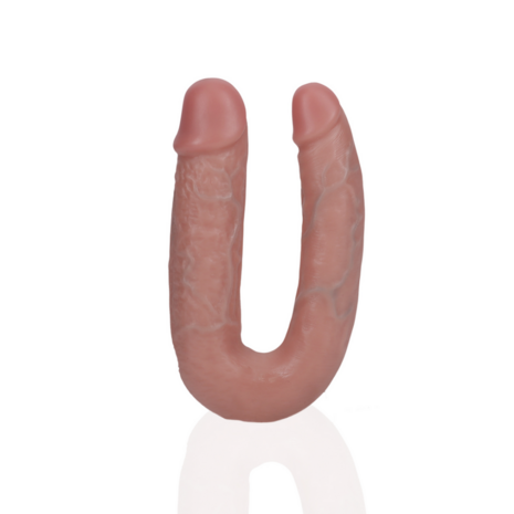 U Vormige Dubbele Dildo 5 / 12,7 cm - Vlees