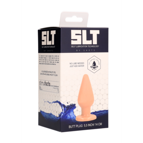 Zelfsmerende 5 Inch Buttplug - Vleeskleurig.