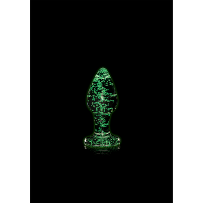 Glas Buttplug - Glow in the Dark - Klein