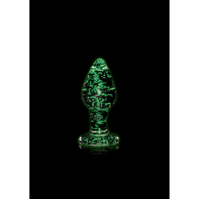 Glazen Butt Plug - Glow in the Dark - Medium