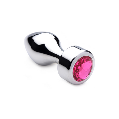 Pink Gemstone - Weighted Base Aluminum Plug - Medium