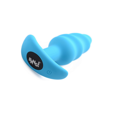 Vibrerende Silicone Swirl Butt Plug met Afstandsbediening